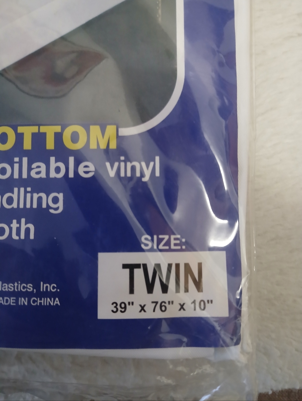 Deluxe Vinyl White Mattress Cover - Twin. Never Used. - Picture 2 of 3
